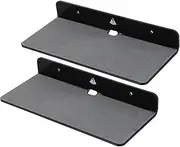 DOITOOL 2pcs Storage Rack Sound Bar Wall Mounts Hanging Holder Finishing Racks System Bins Shelf Holders Recessed Room Decor Shelves Outlet Monitor Cellphone Stand Wall Shelf Acrylic Black