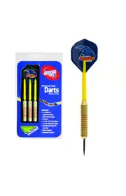 Adelaide Crows AFL Brass Darts 3 X Darts Flights & Shafts In Case