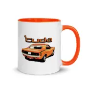 1970 Barracuda Cuda 340ci Hardtop Muscle Car Mug with Color Inside