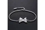 Solid 925 Sterling Silver Silver Ribbon Bracelet