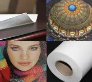 Poly-Cotton Canvas Aqueous Inkjet Universal Museum Fabric Roll 2:1 Weave