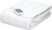 [alpina] Electric Blanket - 80 x 150 cm - Heated Underbed 60 W - Heated Blanket with 3 Heat Settings - Machine Washable on The Wool Program - Protection Class II - Polyester - White