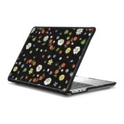 MacBook Pro 14-inch (M1 - M4) Impact Case Flower Power Black Macbook Case by Martina Martian