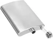 WEKADRIN 10oz Stainless Steel Flask for Men with Mini Funnel Leakproof Flask for Whisky Vodka Sturdy Hip Flask