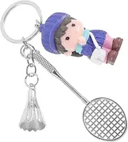 KICHOUSE Kawaii Badminton Keychain Pendant Creative Sports Key Ring for Backpack Car Keys Student Adorable Design with Strong Effect and Fine Workmanship