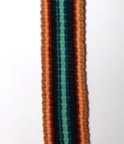 HANDWOVEN INKLE LOOM SASH, 66" x 1.5" belt, braid endings cl88cr bon88craft G35