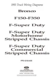 1993 Ford Truck Bronco Wiring Diagram Schematic Factory OEM Specifications