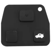 3 Buttons Remote Key Repair Kit Case Fob Button Pad Rubber for Avensis Black