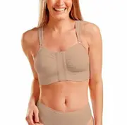 Carefix Bella Post-Op Bra (Hook & Eye Front Closure, Non Adj Straps) - Tan