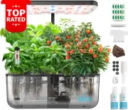 Indoor Hydroponics Garden Kit 12 Pods Grow Light Timer Adjustable Pump System
