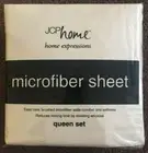 JC PENNEY HOME - QUEEN MICROFIBER SHEET SET (1 FLAT, 1 FITTED, 2 PILLOW CASES)