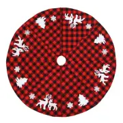 Christmas Embroidered Snowflake Elk Tree Skirt Ornament Carpet Floor Mat Base