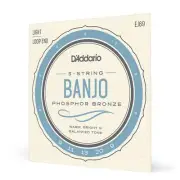 D'Addario EJ69 Light Phosphor Bronze 5-String Banjo Strings (9-20 Gauge)