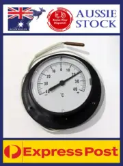 Coolroom Fridge Analog Thermometer Dial -40 +40 Degrees Capillary Cool Room