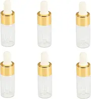 50 Pcs Mini Essential Oil Bottle Cosmetic Sample Clear Glass Bottle With Dropper (1ml)