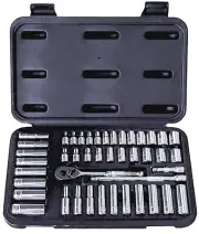 ATD 44pc 6pt 1/4dr Metric & SAE Ratchet/ Socket Set, Short & Deep #1200