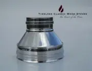 Flue system adaptor triple wall penetration to cowl stainless steel 5" (130mm)