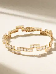 [KOLOURS JEWELRY] KOLOURS JEWELRY - Tetris 14-karat Gold Diamond Tennis Bracelet - White - One size One size White