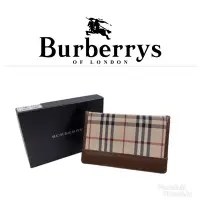 在飛比找Yahoo!奇摩拍賣優惠-(售?)真品近新 Burberry 巴寶莉 格紋 證件夾 名