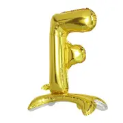 GOLD 27" tall Letter F Mylar Foil Standing Balloon Party Backdrop Decorations