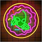 Sign Lamp Alien Drill Doughnuts Neon Sign Dimmable Neon Light Wall Decor For Man Cave Bar Pub Party Home 32x32cm