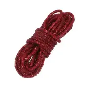 Sequins Rope, 5.5 Yard 6mm Sequins Rhinestone Tube Cord, Dark Red