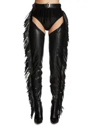 [AZALEA WANG] Patrice Thigh High Chap Boots