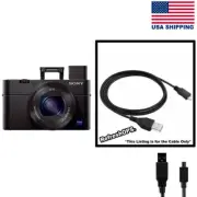 Sony Cyber-shot DSC-RX100 III Digital Camera USB Cable Transfer Cord Replacement