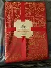 Holly Jolly Holiday Tablecloth Red & Gold Metallic Design