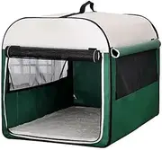 Green Kennel Warm Large House Dog Cage with Breathable Mesh Indoor Outdoor Portable and Foldable Pet Tent Four Seasons(L)