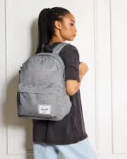 [Herschel] Herschel Classic Backpack in Raven Crosshatch Grey One Size Raven Crosshatch Grey