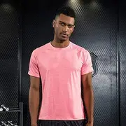 [NC] Fitness Clothing, Fitness Quick-Drying T-Shirt, Summer Team Sports Short-Sleeved Clothing, Night Running Clothing, Sweat-Absorbent and Quick-Drying Sportswear, Suitable for Running and Fitness