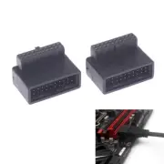 USB 3.0 20pin Male to Female Extension Adapter Angled 90 Degree for Motherboa CR