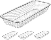 GOOHOCHY 4pcs Stainless Steel Cutlery Basket Dishwasher Utensil Rack Baking Mesh Holder