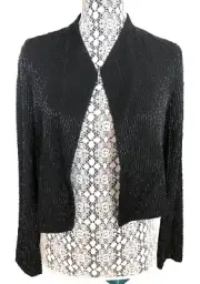 $ 597 Alice Olivia sequin beads Jacket Shrug Coverup Beaded Embel Blazer Size 6