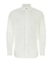 Prada Long-Sleeved Poplin Shirt SHIRTS CM42,SHIRTS CM43,SHIRTS CM40,SHIRTS CM41,SHIRTS CM39,SHIRTS CM38,SHIRTS CM44,SHIRTS CM45 white