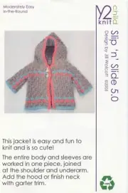 Slip n Slide 5.0 Jacket - Y2Knit Knitting Pattern - Baby Toddler - In the Round