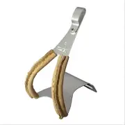 Mikashima (MKS) Bicycle Toe Clip TOE CLIP STEEL w/leather (Toe Clip Iron with Le