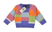 Vintage Ralph Lauren Colorblock Wool Baby Toddler S/M 3-12 Months Sweater New