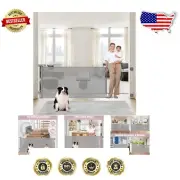 75-Inch Wide Retractable Baby Gate: No Drill for Kids & Pets, Indoor & Outdoor
