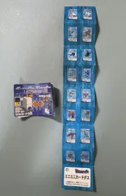 Digimon Mini Mini CARDDASS Unpeeled Sheet/16 Cards Bandai 2000 Gachapon Japan