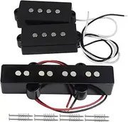 FLEOR Open Style PB Bass Pickups & JB Bridge Pickups PJ Set P-J Pickup Bundle for 4 Strings Bass or Similar Bass Guitar Parts Replacement