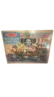 Melissa & Doug Pirate Adventure Wooden Jigsaw Puzzle With Storage Tray 48pc