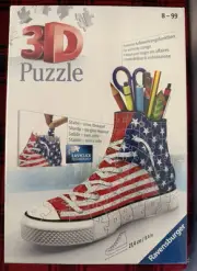 USA American Flag Patriotic 3D Puzzle Converse Style Sneaker Ravensburger 112 pc