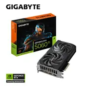 Gigabyte GeForce RTX‚Nc 5060 Ti WINDFORCE 16G, 2572 MHz, CUDA TBD, 28 Gbps, GDDR7, 128 bit, PCI-E 5.0, PSU 650W, DisplayPort 2.1b *3 HDMI 2.1b *1