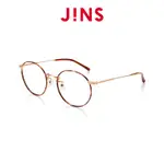 【JINS】 CLASSIC SLIM 雕花金屬細框眼鏡(ALMF16A268)木紋棕