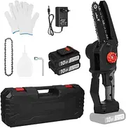 Cordl Chainsaw, 6-INCH Electric Power Chainsaw, Battery Powered 68VF Rechargeable Battery with Splash Guard for Wood Cutting Tree Trimming Gardening Camping