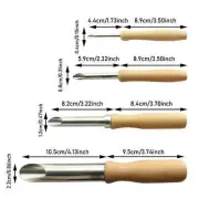 Round Hole Cutter 4 Pcs Stainless Steel And Wood Circle Shaping Hole Potter Clay