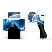 Skins Wraps compatible for Apple Airpods howling wolf moon