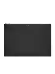 Saint Laurent Document Holder in Grain de Poudre Embossed Leather